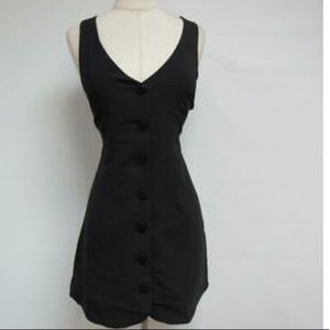 Black button down dress